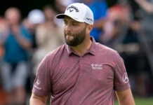 Jon Rahm on the golf course