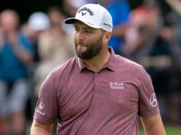 Jon Rahm on the golf course
