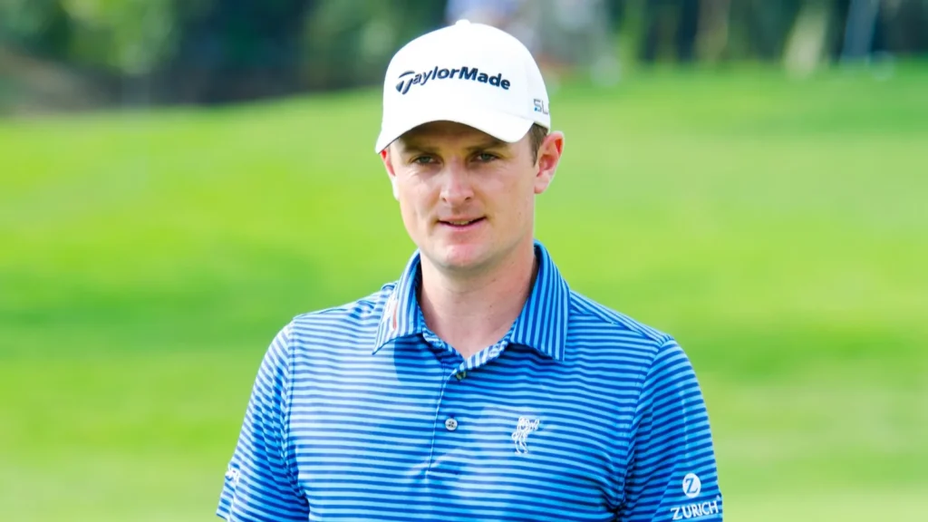 Justin Rose at the golf course.