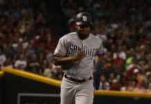 Top teams in Major League Baseball based on current performance Manuel Margot center fielder for the San Diego Padres at Chase Field in PhoenixAZUSA April 132019