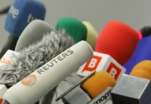 Microphones on a table