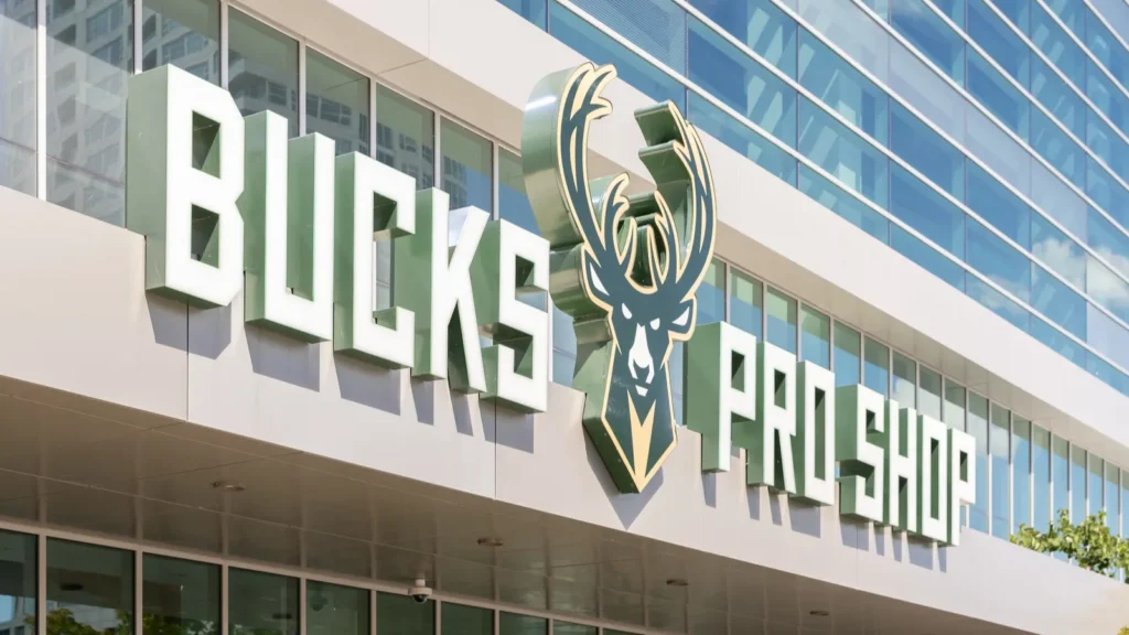 Milwaukee Bucks Pro Shop at the Fiserv Forum The stadium is home to the NBA Milwaukee Bucks