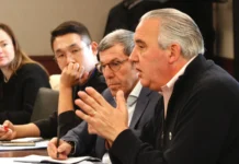 People at a meeting.