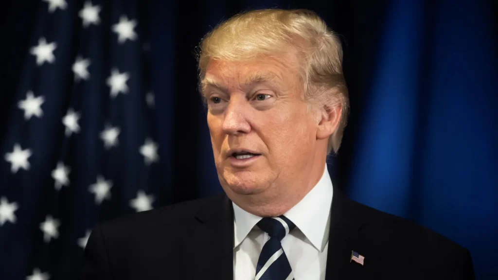 Donald Trump at the press conference.