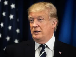 Donald Trump at the press conference.