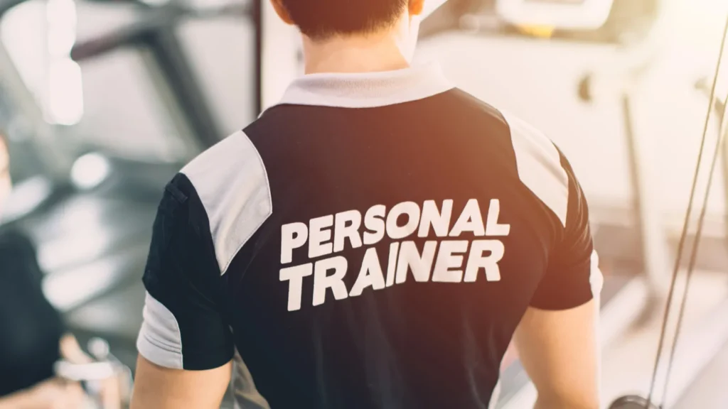 Personal Trainer in Sport club Fitness Gym for Bodybuilding class program assistant