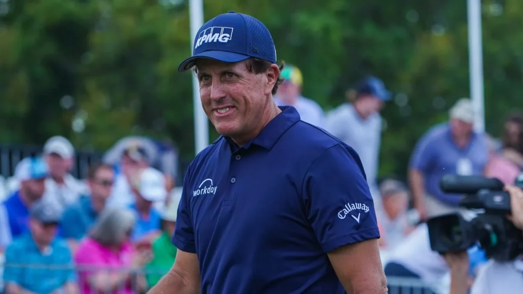 Phil Mickelson during the golf match.
