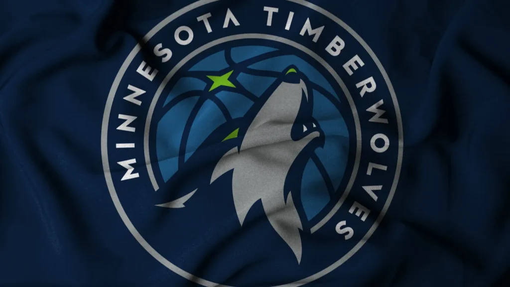 Logo of Minnesota Timberwolves on a fabric