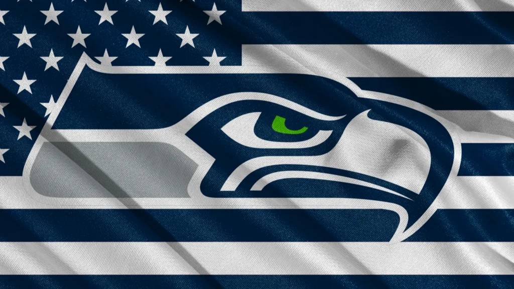 Seattle Seahawks Large NFL 3x5 flag featuring the team's primary logo