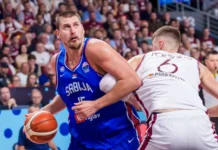 Why the latest word on Nikola Jokic has Nuggets fans more anxious than ever for the playoffs RIGA LATVIA 30th August 2025 Nikola Jokic L and Kristaps Porzingis R during FIBA EUROBASKET 2025 basketball match between National mens team Latvia and National mens team Serbia