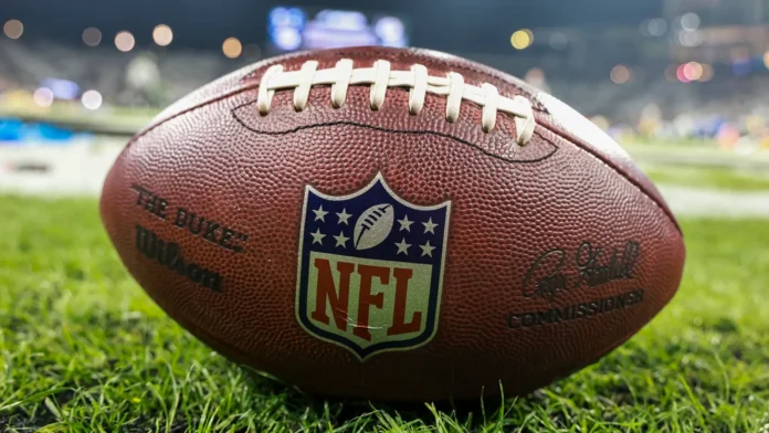 NFL football on the field NFL football on the field