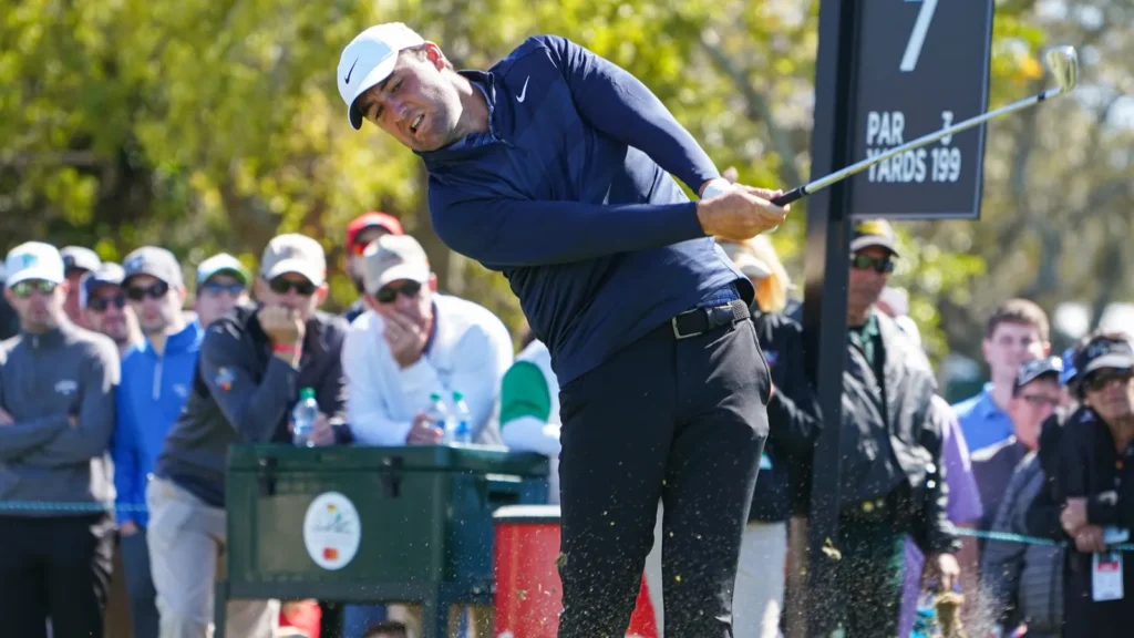 Scottie Scheffler competing during the 2020 Arnold Palmer Invitational
