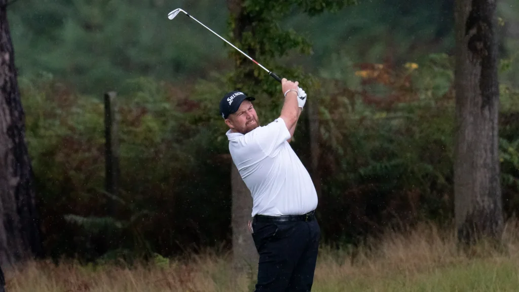 Shane Lowry IRL 11th fairway during the BMW PGA Championship 2022 day 1 at Wentworth Club Virginia Water United Kingdom 8th September 202
