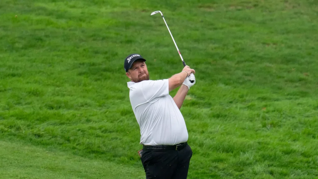 Shane Lowry IRL 7th fairway during the BMW PGA Championship