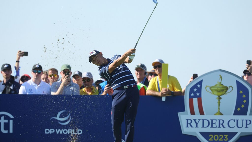 Collin Morikawa of USA during Foursomes Session at RYDER CUP 2023