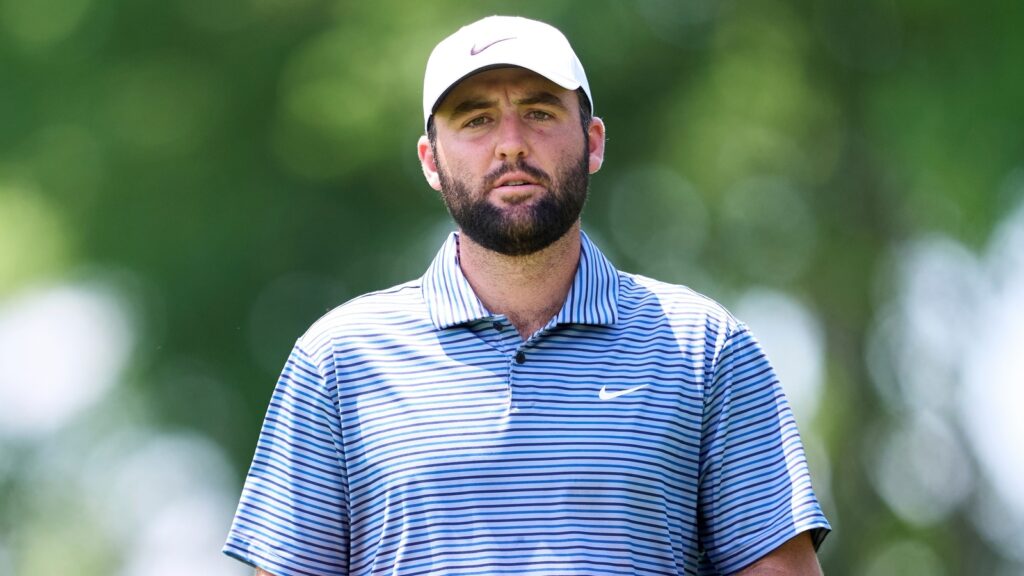 Scottie Scheffler of United States in action