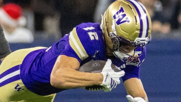 Washington wide receiver Denzel Boston