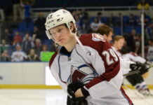 The surprising sacrifice Nathan MacKinnon made to help the Colorado Avalanche win the series Nathan MacKinnon, of the Colorado Avalanche during warm-ups
