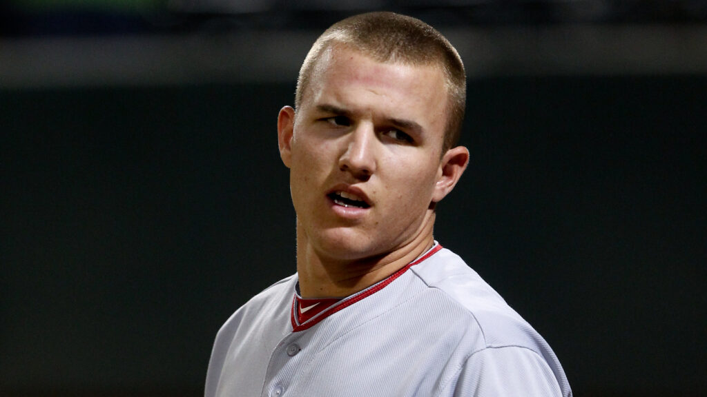 Mike Trout, a top prospect for the Los Angeles Angels
