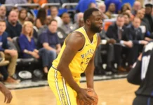 Draymond Green questions Knicks’ Finals hype before Spurs showdown Draymond Green playing basketball.