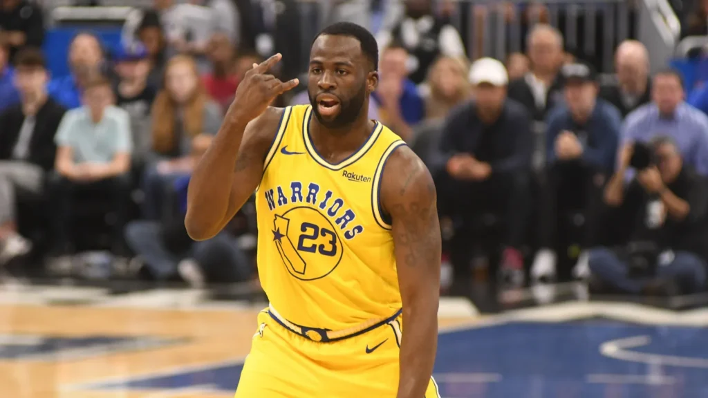 Draymond Green celebrating during the game.