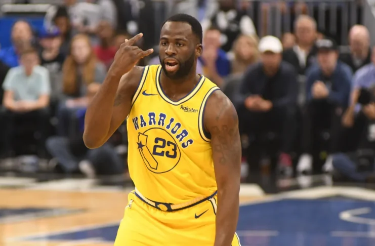 Draymond Green celebrating during the game.
