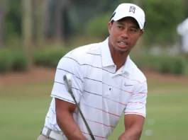 Tiger Woods playing golf