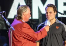 Why the hockey world is stunned by the latest unexpected word from Toronto Maple Leafs’ captain Auston Matthews Toronto Canada September 16 2016 Barry Melrose interviews Auston Matthews as Nathan MacKinnon L and Connor McDavid of Team North America the under 23 team at the World Cup of Hockey premiere party stand by Ron MacLean is seen on the righ