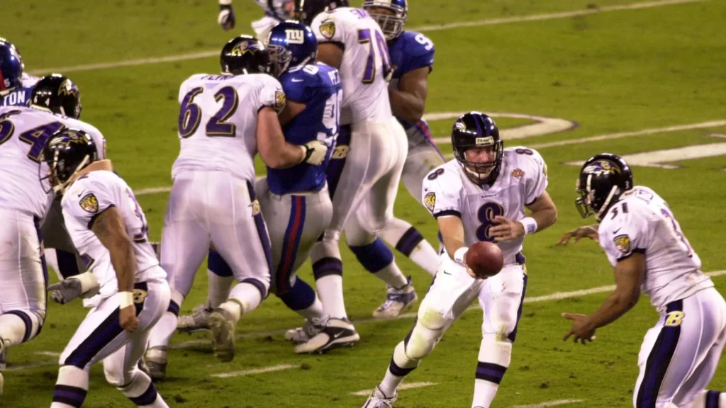 Baltimore Ravens' players in action