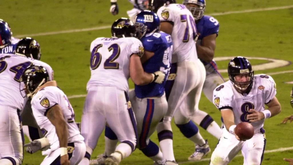 Baltimore Ravens' players in action during the Pro Bowl game.
