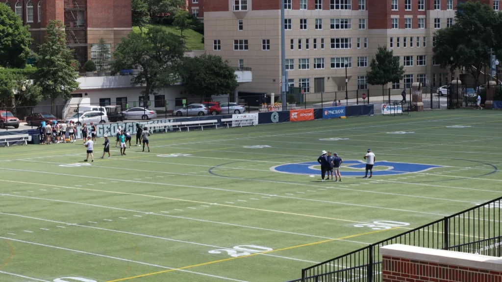 Washington DC June 28 2022 Campus of Georgetown University Hoyas Football Field