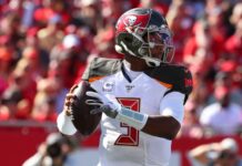 Jameis Winston makes notable transition into sports media Jameis Winston during an NFL game.