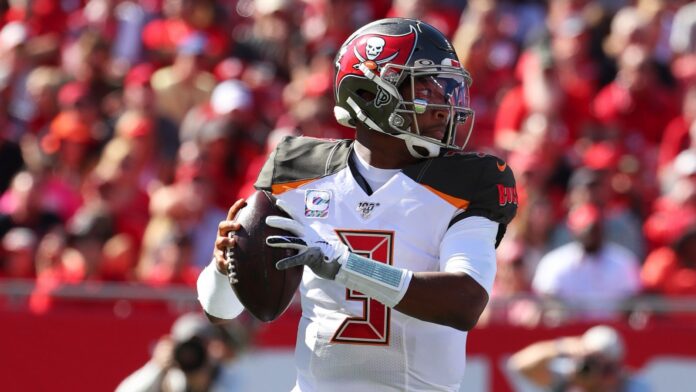 Jameis Winston during an NFL game.