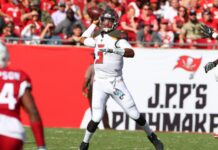 Jameis Winston in action during an NFL game