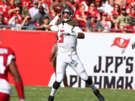 Jameis Winston in action during an NFL game