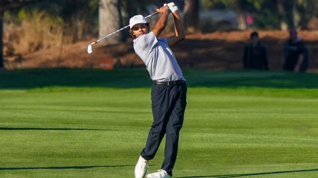 Charlie Woods at the  PNC Championship.