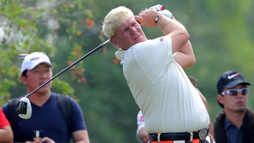 John Daly in action during the Thailand Golf Championship.
