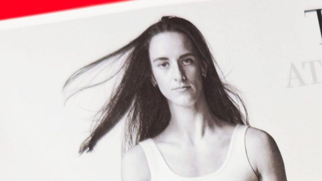 Cover page of Time Magazine featuring Caitlin Clark as Athlete of the Year