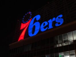 The exterior of the practice facility for the NBA Philadelphia 76ers