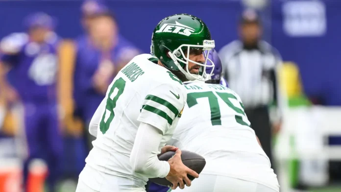 Aaron Rodgers in action