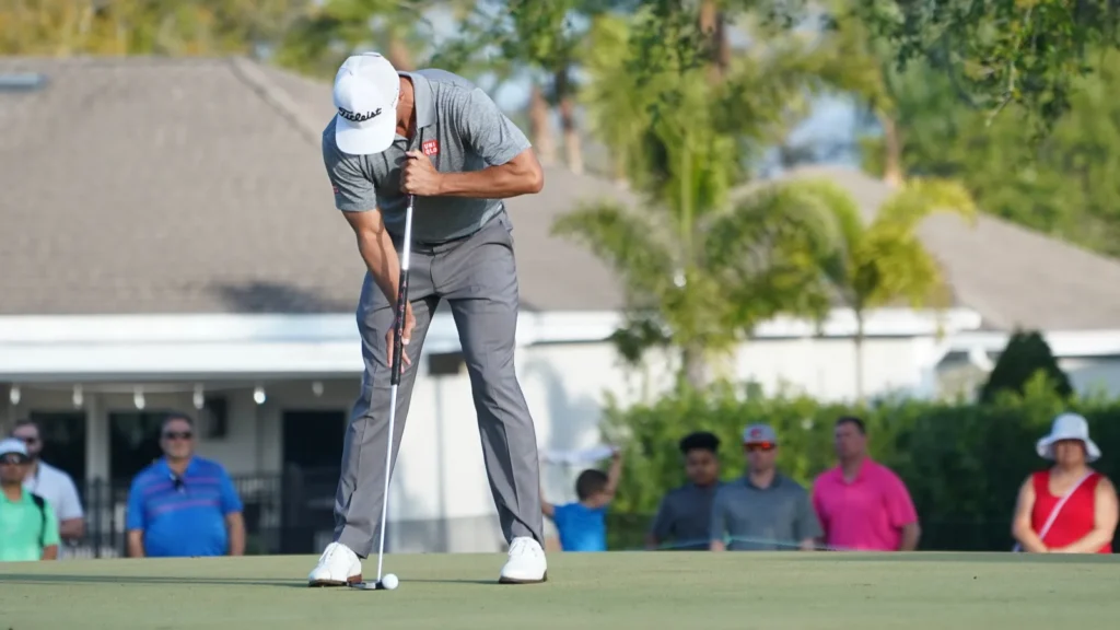 Adam Scott playing golf.
