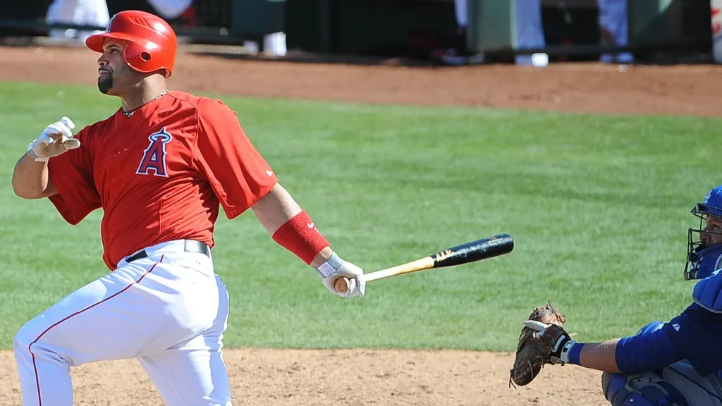 Albert Pujols at bat at todays game