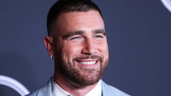 American football tight end for the Kansas City Chiefs, Travis Kelce arrives at the ESPY Awards.