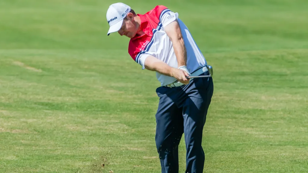 Golf Professional Stephen Gallacher in action