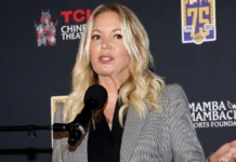 Jeanie Buss at Koby Bryant hand and footprint ceremony held at the TCL Chinese Theater in Hollywood USA in 2023.