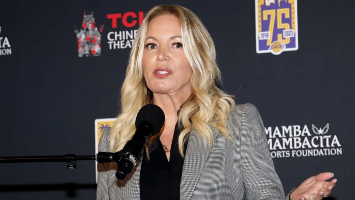 Jeanie Buss at Koby Bryant hand and footprint ceremony held at the TCL Chinese Theater in Hollywood USA on March 15 2023 Jeanie Buss at Koby Bryant hand and footprint ceremony held at the TCL Chinese Theater in Hollywood USA in 2023.