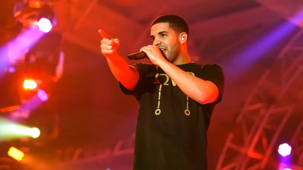Johannesburg South Africa  December 09 2011 Singer Songwriter Drake live in concert on stage with backing band