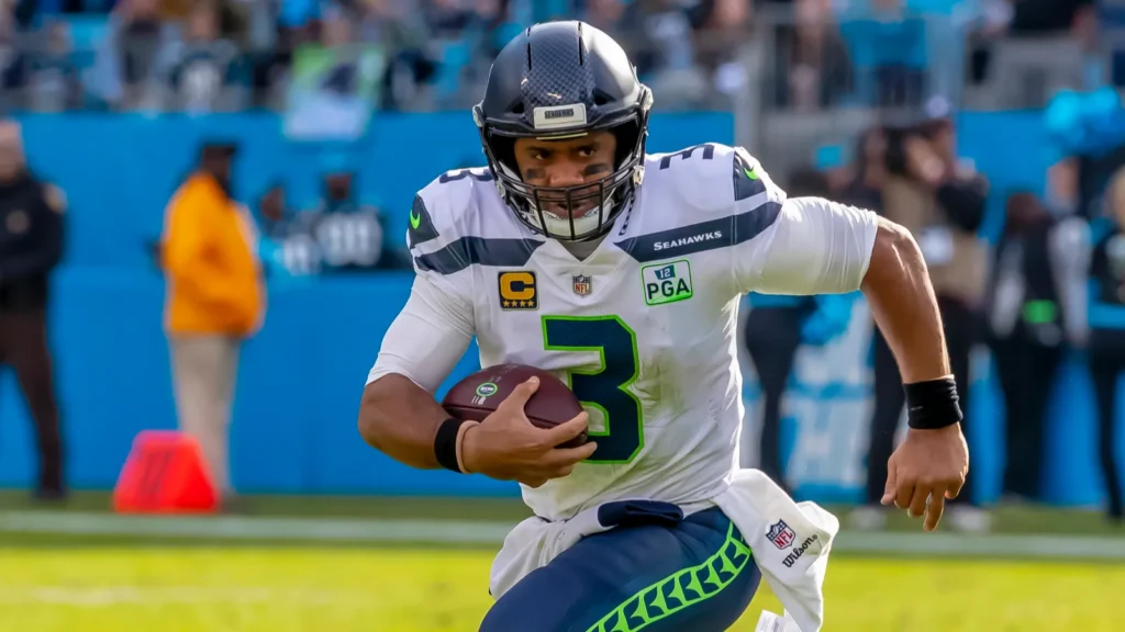 Russell Wilson in action