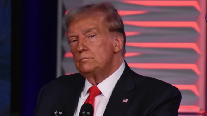 Donald Trump during a press conference.