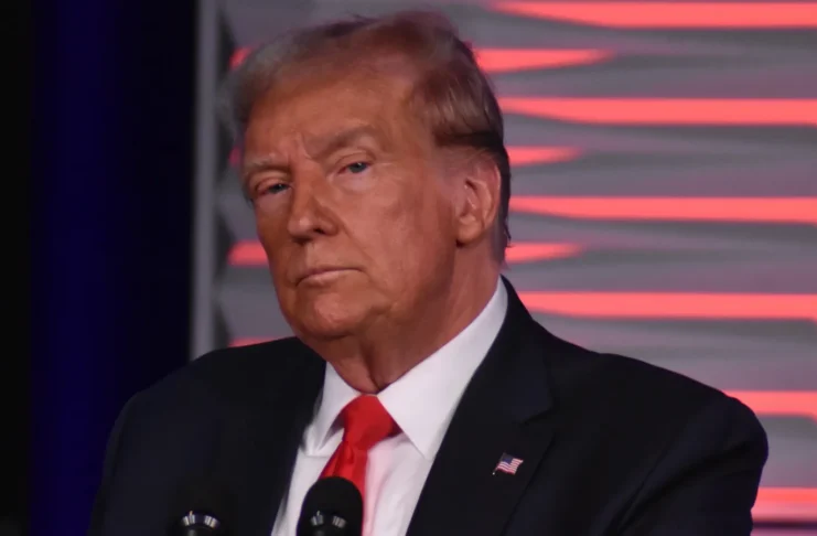 Donald Trump during a press conference